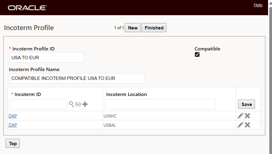 Incoterm Profile Example DAP