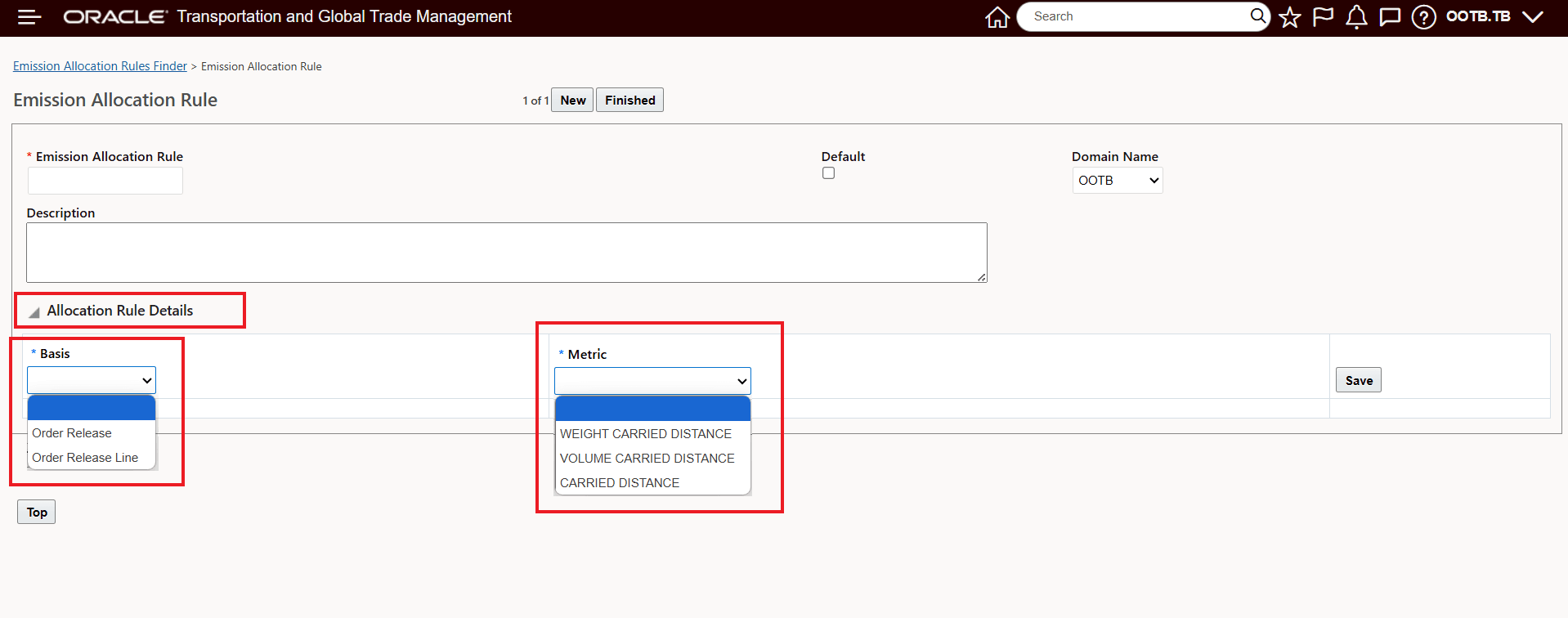 Allocation Rule - Allocation Rule Details