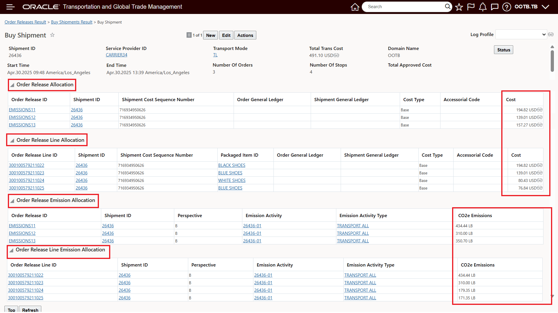 Allocate Emissions and Allocate Cost