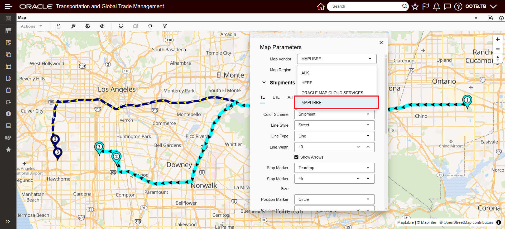 Maplibre Map Vendor Option