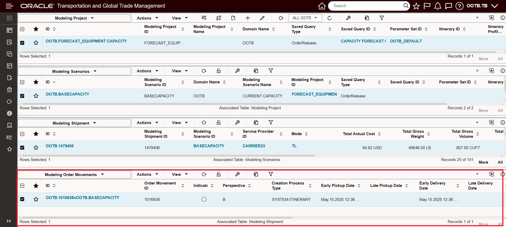 Enhanced Workbench Example with Model Order Movement