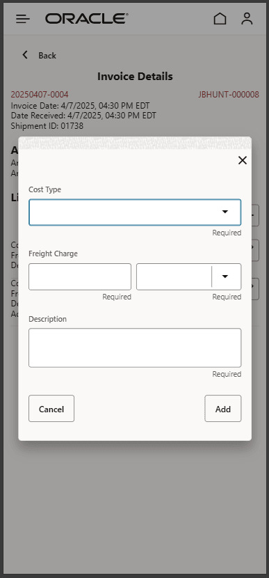 Adding a line item