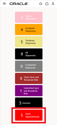 Dock Appointments Dynamic Box