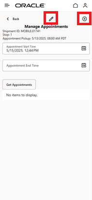 Modify/Delete Appointment