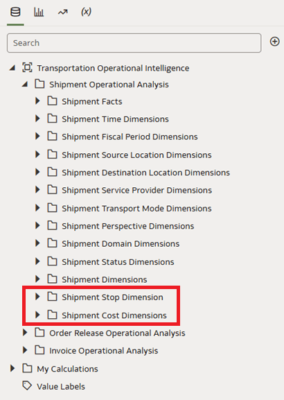 Shipment Stop and Shipment Cost Dimensions