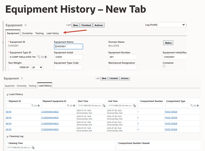 Bulk Asset Compartment History