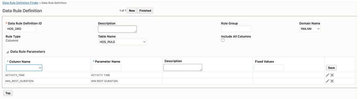 HOS_RULE in Data rule