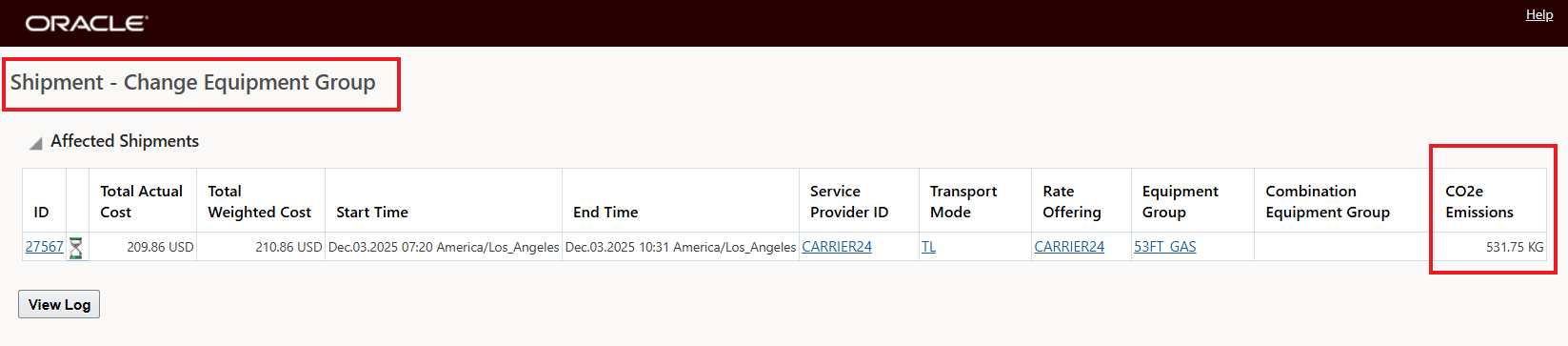 Change Equipment Group - Opt In 