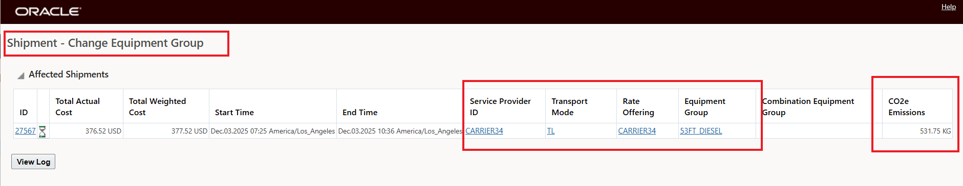 Change Equipment Group - Opt Out