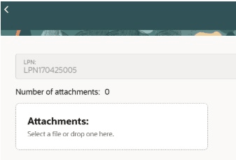 Attachments Screen