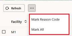 Mark Reason Code