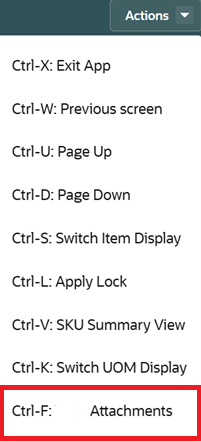 Attachments - Ctrl F