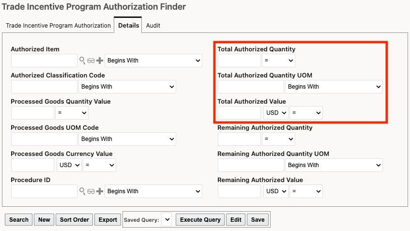 Trade Incentive Program Authorization Finder