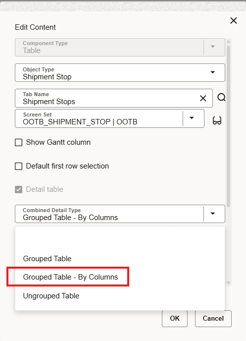 Group Table - By Column