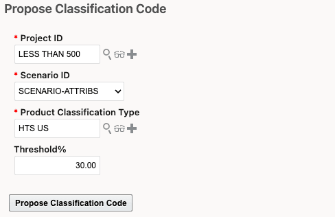Propose Classification Code Action Input