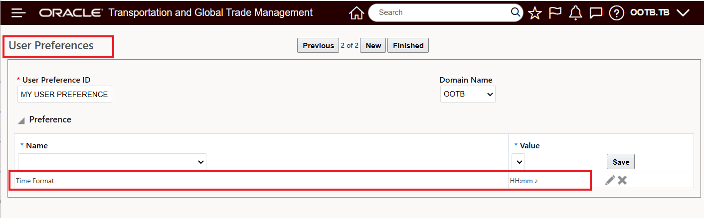 User Preference 24-hour Time Format