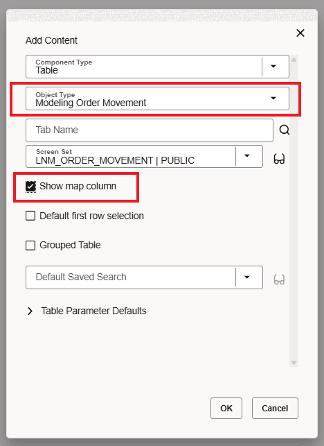 Modeling Order Movement - Show Map Column