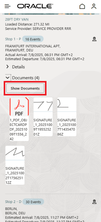 Show Documents Button