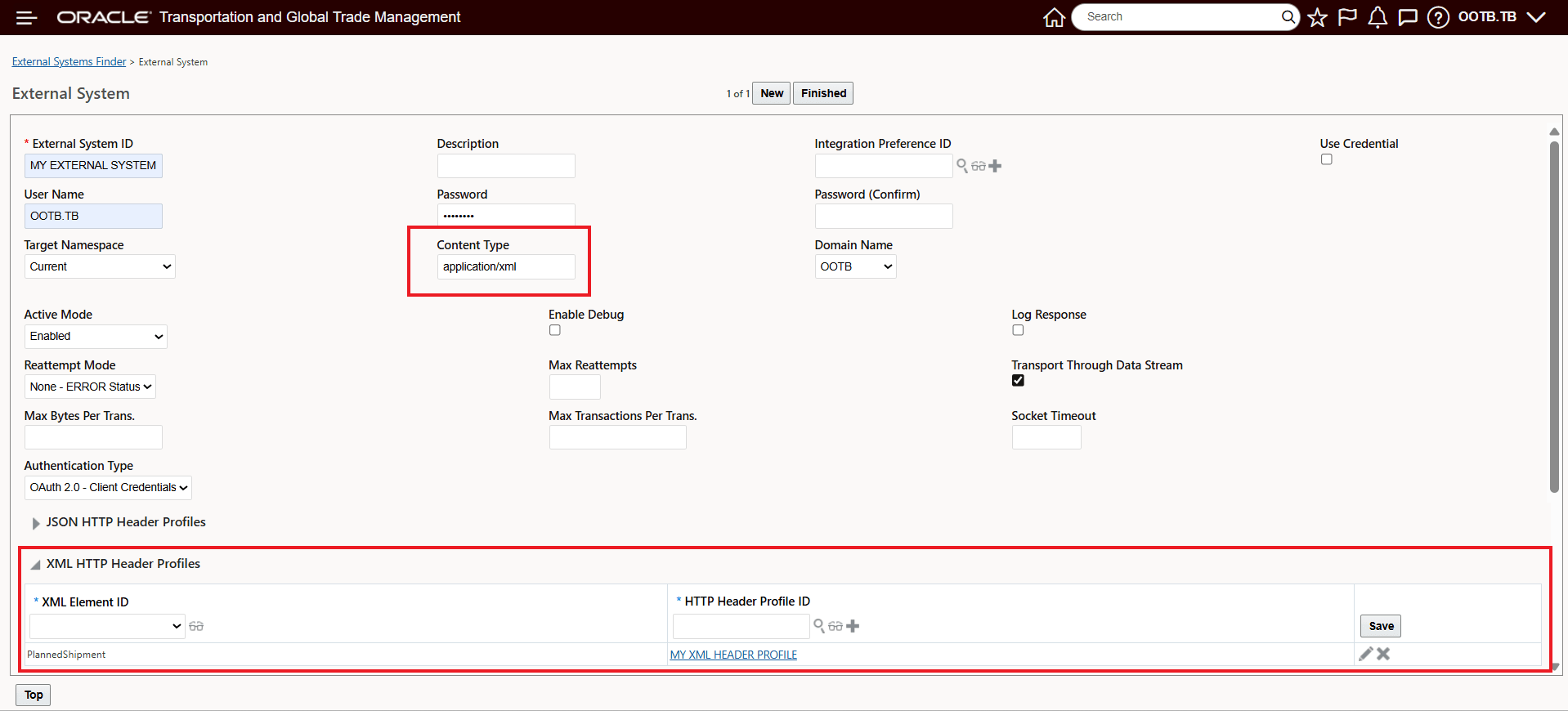 XML HTTP Header Profile