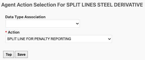 Declaration Line Agent Action - Split Line for Penalty Reporting