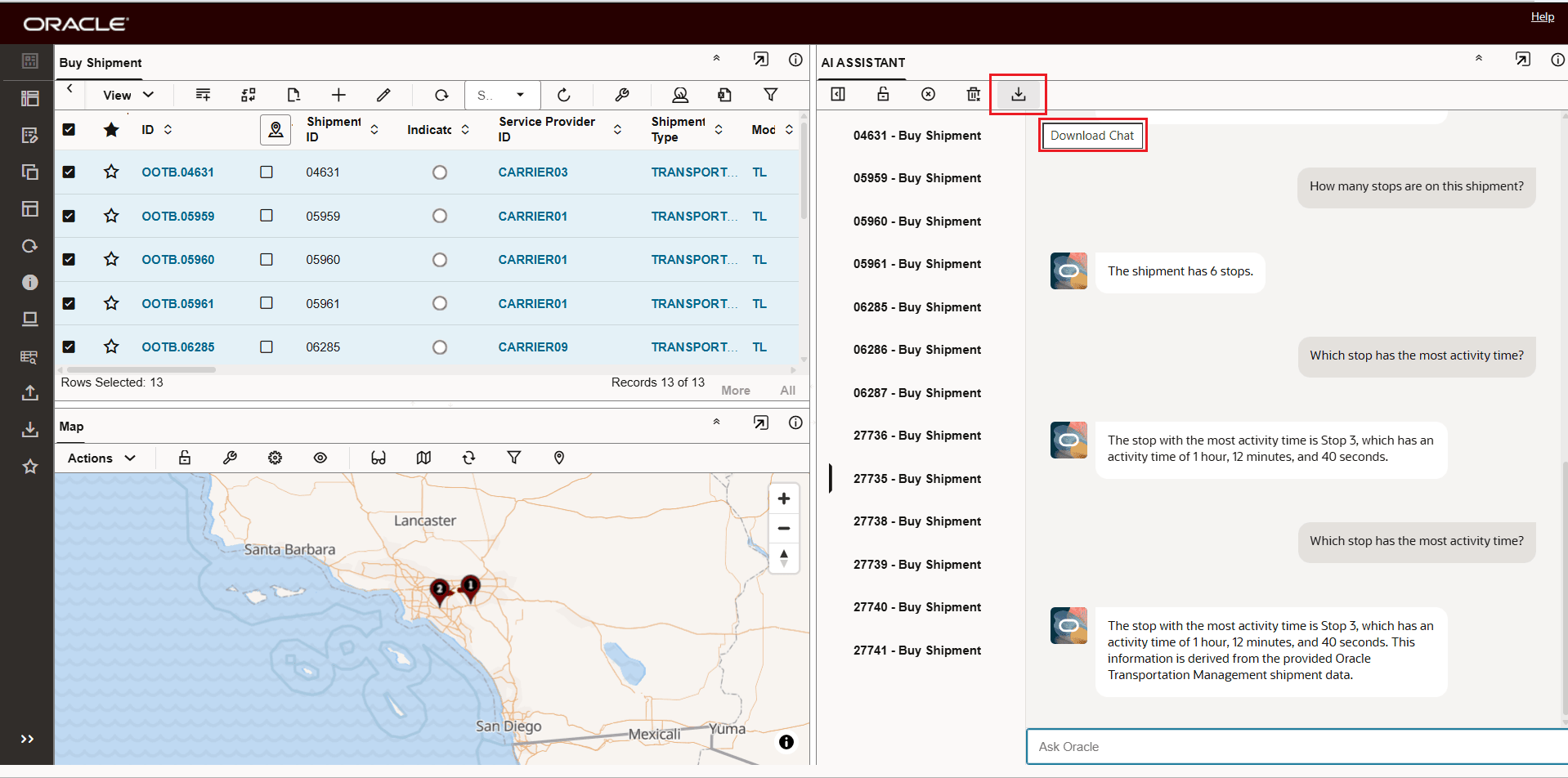 Download Chat - Download Selected Summary Chat