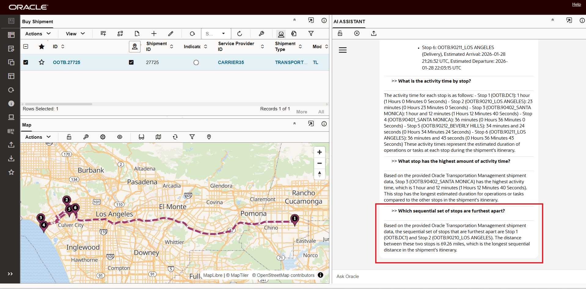 Furthest Apart Sequential Stops  