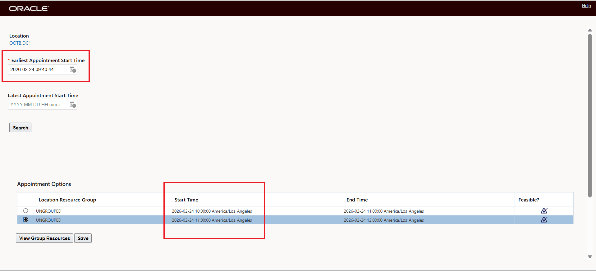 Property Set to True - Appointment Options Current Time Forward