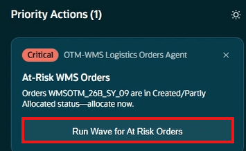Run Wave for At Risk Orders