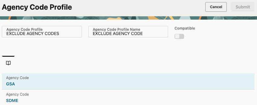 Agency Code Profile