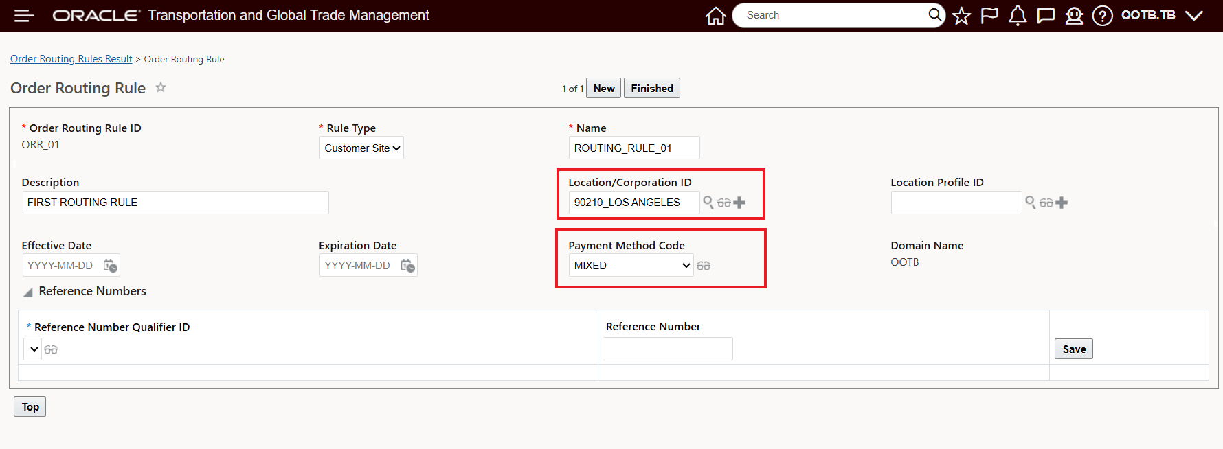 Order Routing Rule  - Match Criteria