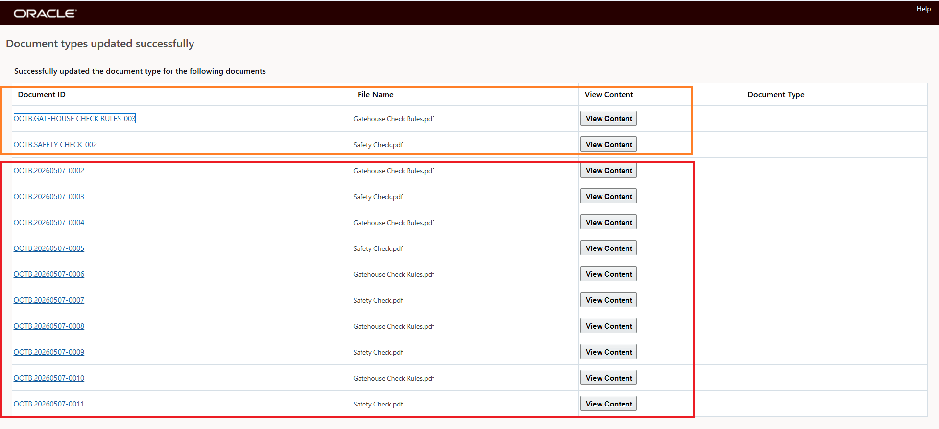 Upload Document for Tendered Shipment - Spot Bid Tender  - Two Documents - Five Service Providers