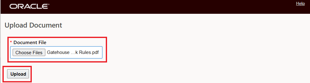 Upload Document for Tendered Shipment Input