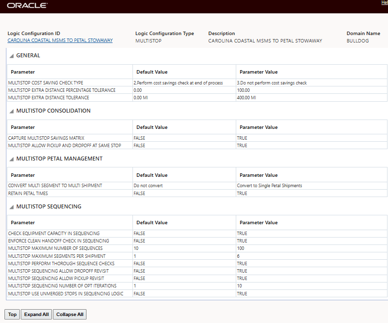 Multi-stop Logic Configuration
