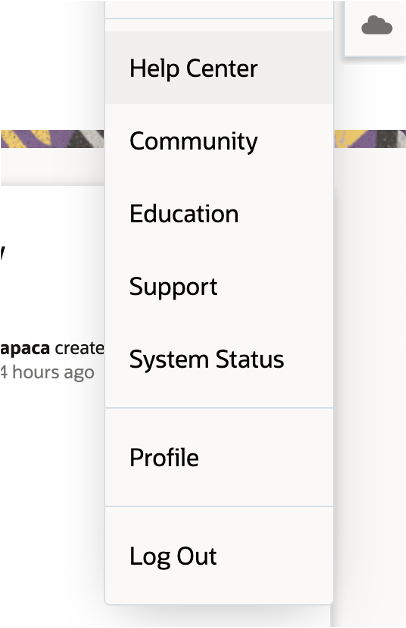 Screen capture showing Eloqua's navigation menus