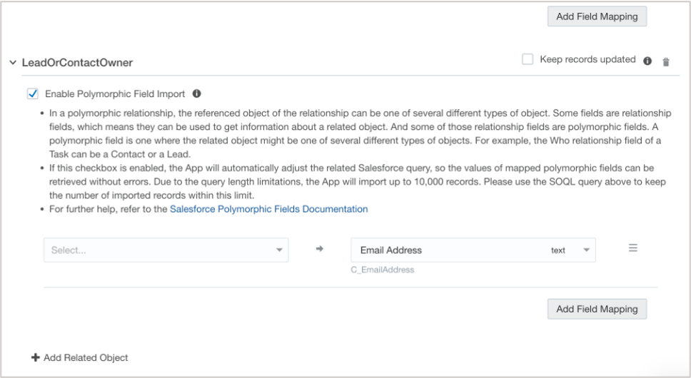 Enable Polymorphic FIeld Import