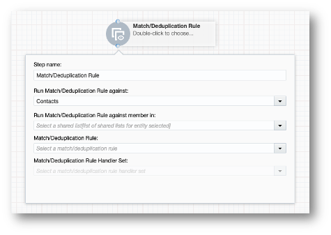 Match/Deduplication Rule on Program Canvas