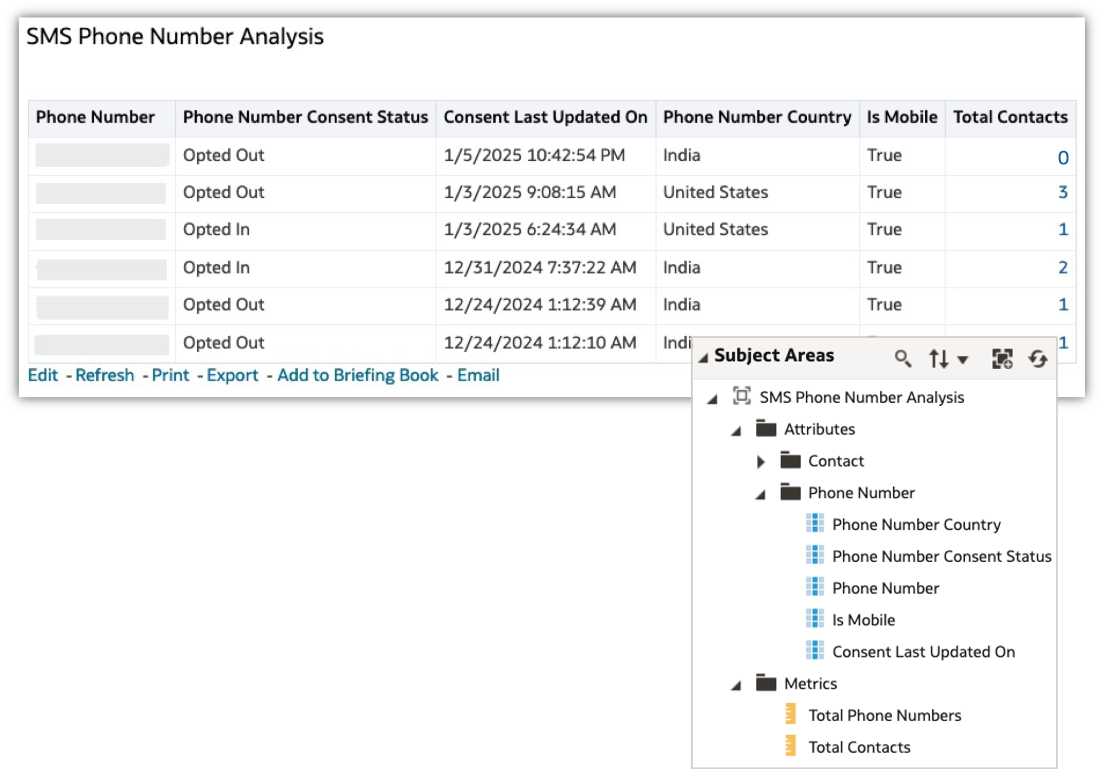 SMS Phone Number Analysis Report
