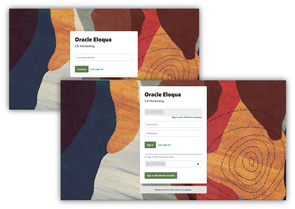 SSO selection when logging in via simplified login page
