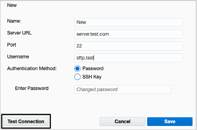 SFTP Test Connection