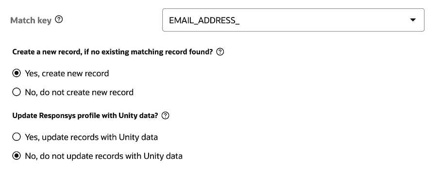 Match Key - Responsys