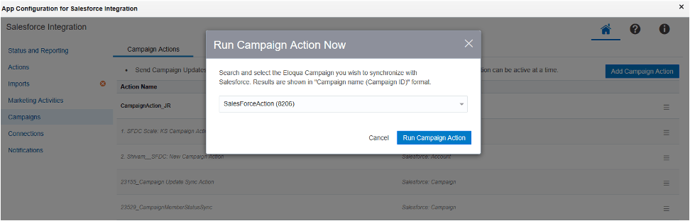 Campaign Action Sync