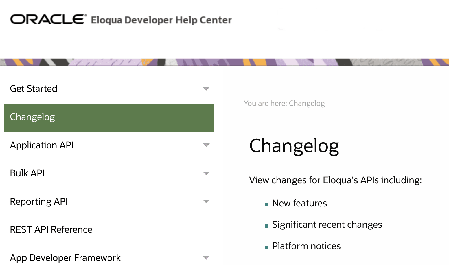 Developer Changelog