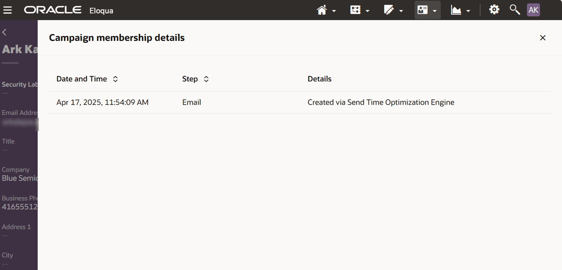Contacts Foldout Enhancement