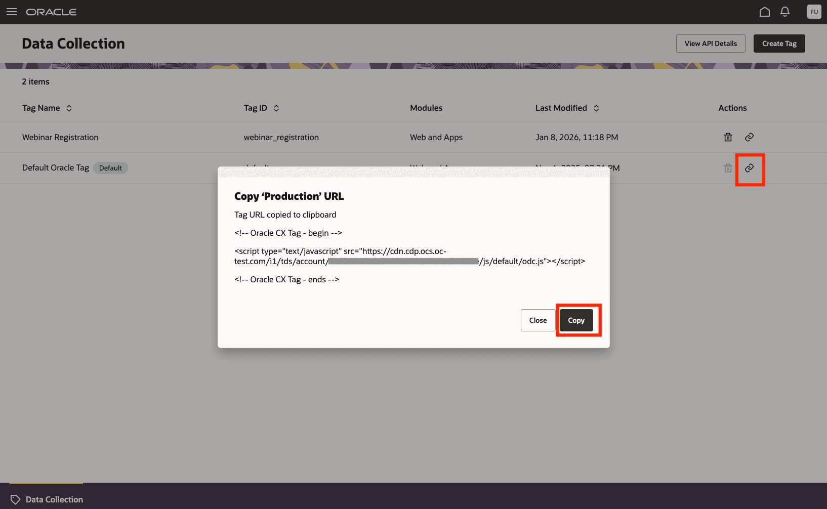 Using the default tag