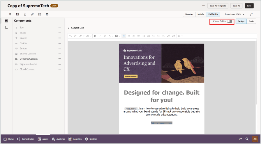 Visual Editor Lock in Editor