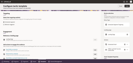 Configure Tactic Template