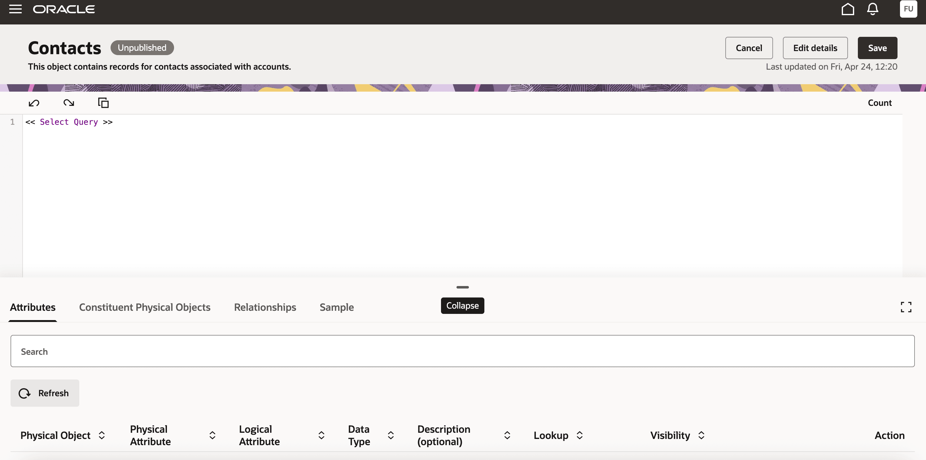 Add Query Definition