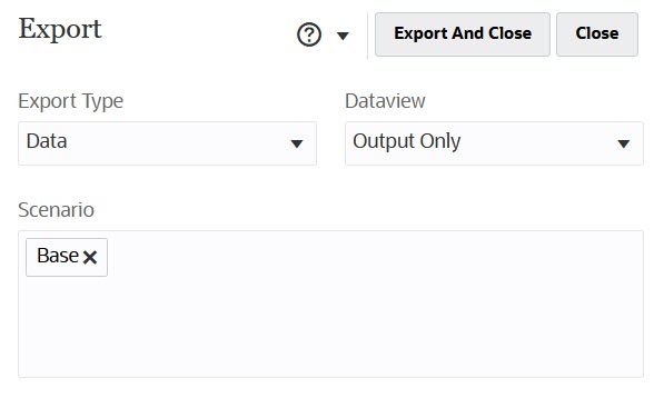 Export Dialog Box