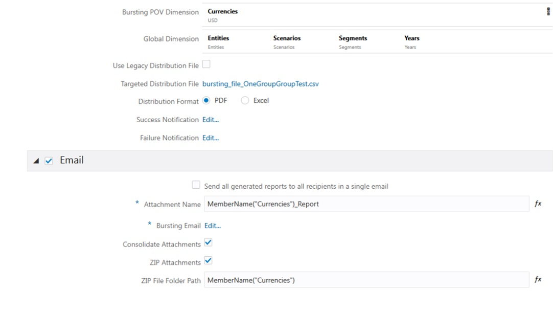 Consolidate Attachments and Zip Attachments Options in Bursting