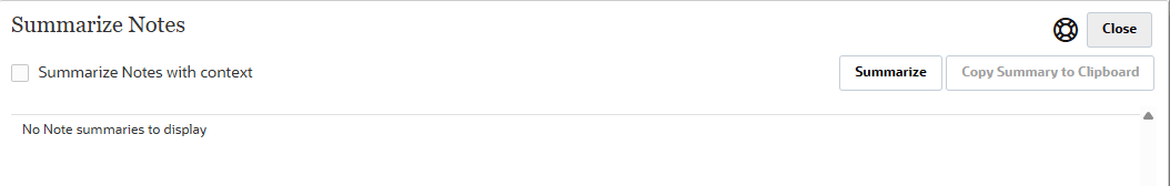 Summarize Notes Dialog